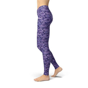 SagaFit™ Purple Swirls Leggings