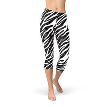 SagaFit™ Zebra Stripes Capri Leggings